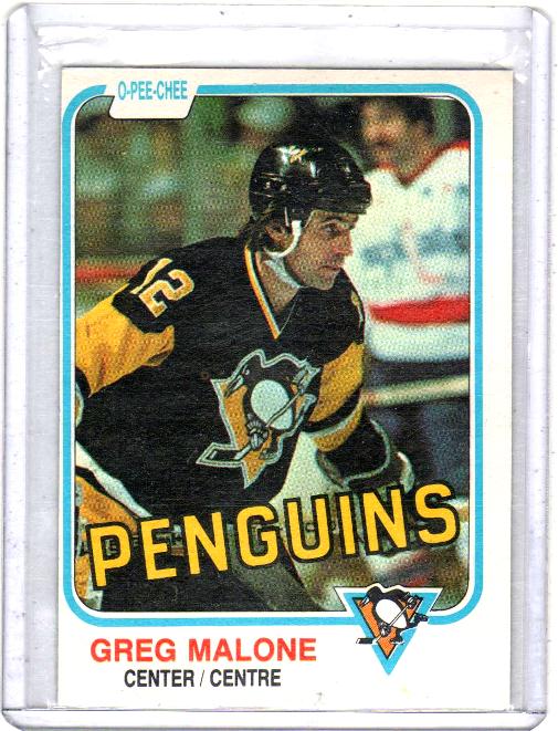 1981 O-Pee-Chee  Greg Malone  Card #264 - Pittsburgh Penguins